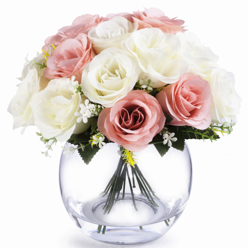 Maison de roses hampton, arbustes et pulvérisateurs, Rose / crème