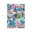 Tapis géométrique lavable intérieur / extérieur 5 pi x 8 pi bleu foncé