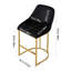 Upholstered Counter Stool with Metal Frame-1447945602