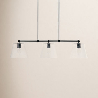 Alorie 3 Light Glass Dimmable Pendant