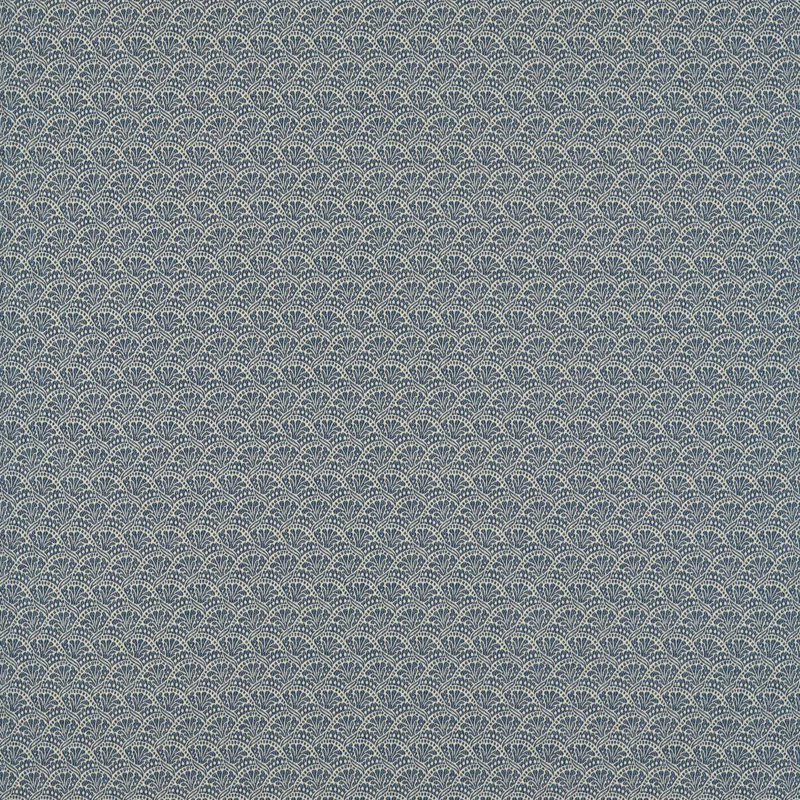 Tudor Damask Fabric, Indigo
