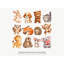 Emotion Animal Wall Decals, Set of 12 Educational Peel and Stick Wall Stickers, Classroom Playroom Decor, Kids Learning Wall Art, 20"W x 20"H (50 x 50 cm)-1766591958