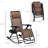Set Of 2 Foldable Reclining Zero Gravity Lounge Rocker With Pillow