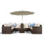 Yancey 5 Seater Rattan Corner Sofa Set