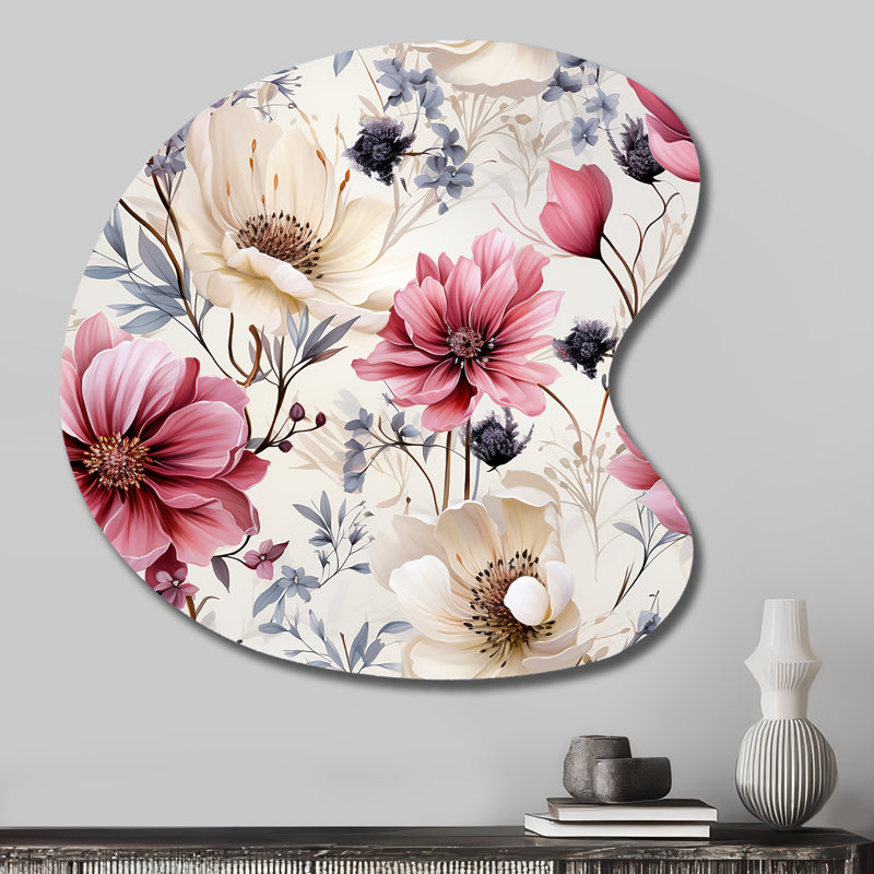 Hamrick - Décoration murale irrégulière en métal à motif floral, H 27 po x l 27 po