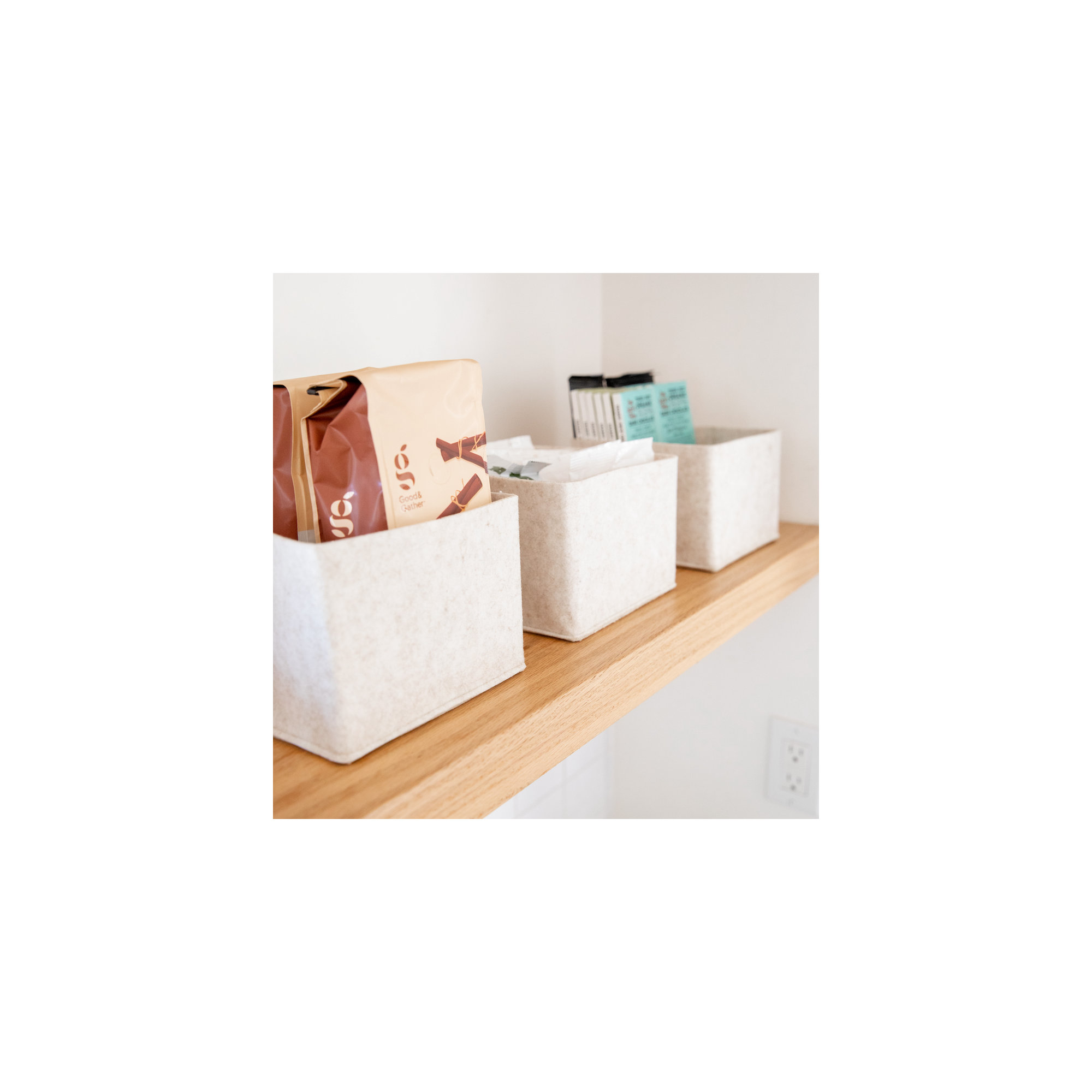 Flex Felt Storage Bin - Petite, Beige