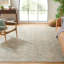 Tapis oriental en laine / viscose noué à la main bleu clair / gris Izmir-91927280