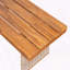 Banc d'extérieur en bois d'acacia avec finition en teck et lattes en osier-1114502120