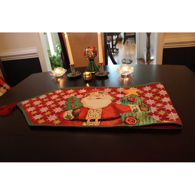 Siefert Geometric Christmas Table Runner, 72" H x 13" W