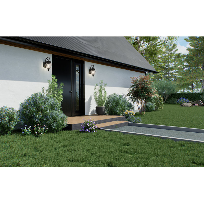 Ashdown 1 Light Outdoor Wall Light in Black