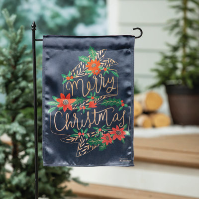 Drapeau de jardin joyeux Noël lustré