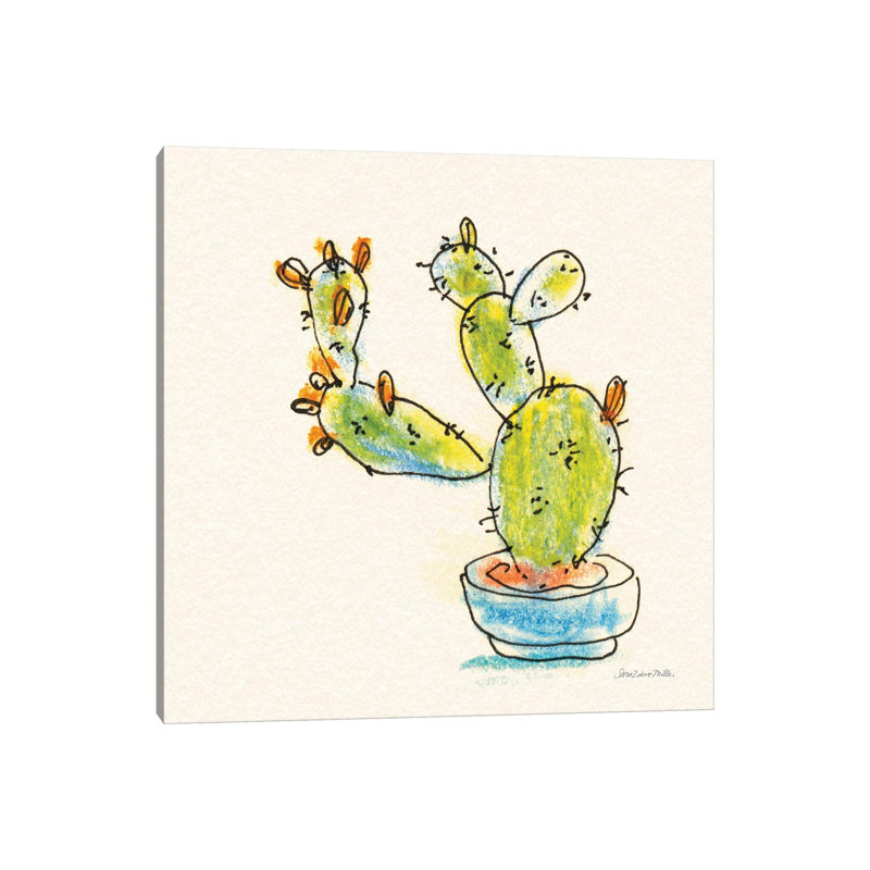 Cacti Garden V by Sara Zieve Miller - Wrapped Canvas Gallery-Wrapped Canvas Giclée, 30.48cm H x 30.48cm W