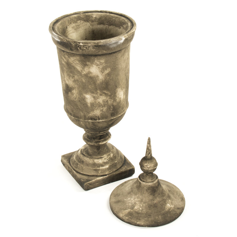 Vase de plancher en cuivre Finial, H 34 po x l 11,25 po x P 11,25 po