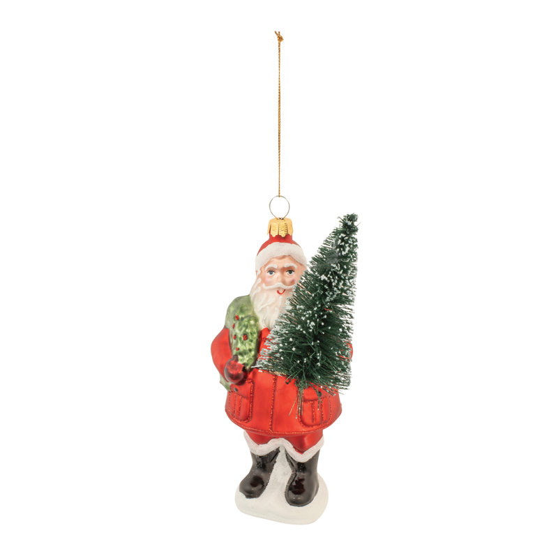 Santa w/Tree Ornament