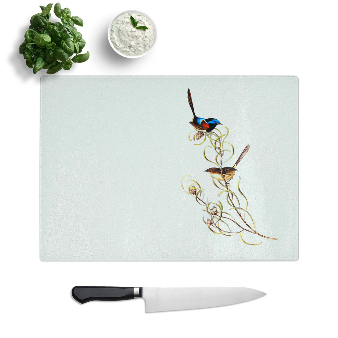 Glass Graceful Wrens by Elizabeth Gould Chopping Board