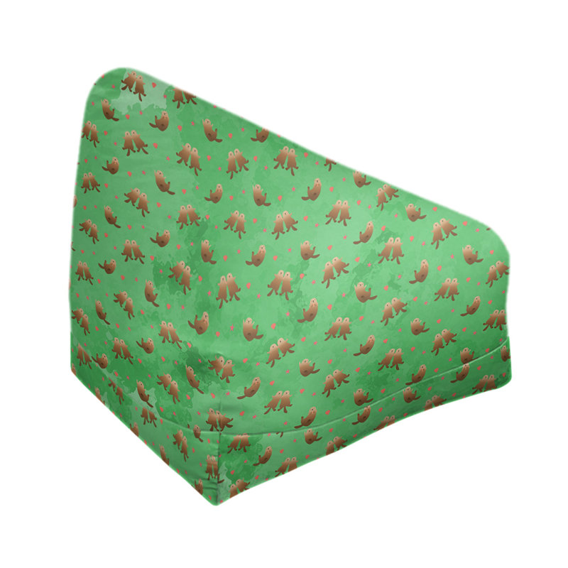 Sac de pois Kitterman, H 27 po x L 30 po x P 25 po, Pouf fauteuil, Bleu / rose
