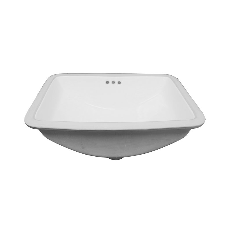 Barclay 15'' Vitreous China Rectangular Bathroom Sink with Overflow