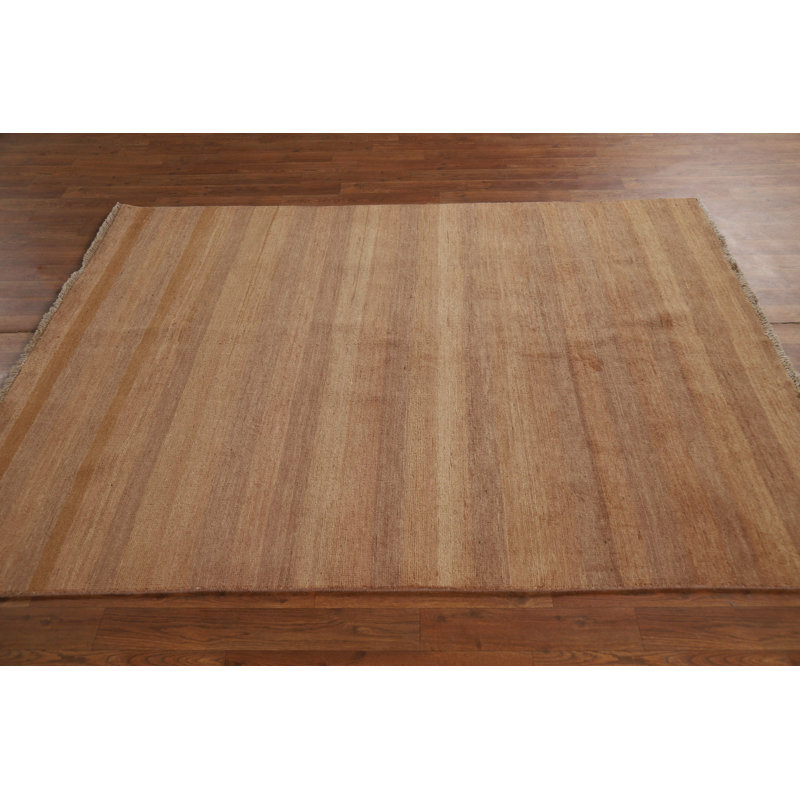 Tapis oriental rayé moderne Gabbeh 5 x 6