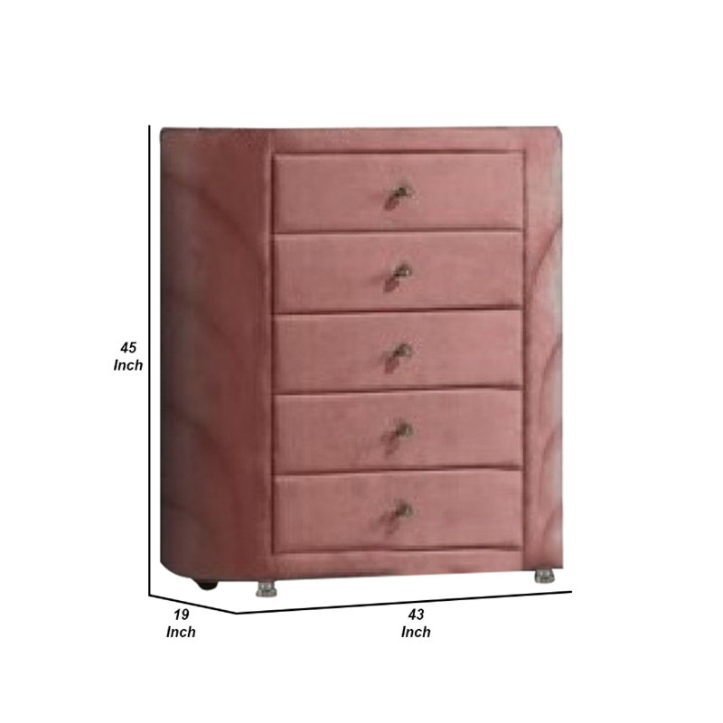 Commode 5 tiroirs l 19 po