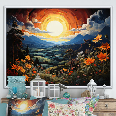 «Bariola Asian Art Mandala Sky I», reproduction d'art sur toile