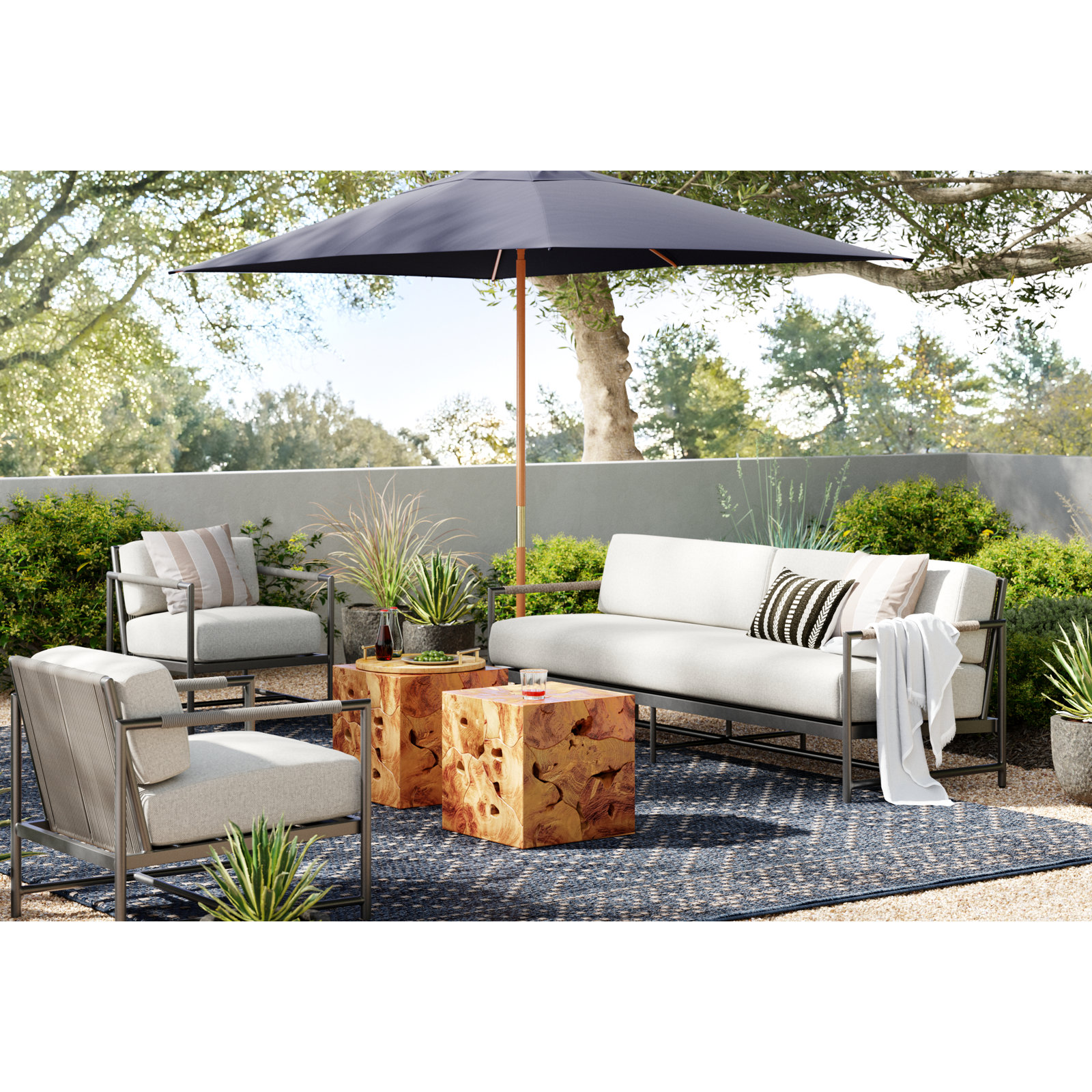 Esme 87" Sunbrella® Patio Sofa, Echo Ash Sunbrella®