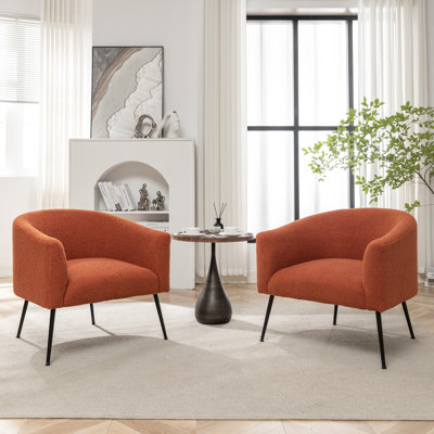Jameila Upholstered Faux Fur Barrel Chair