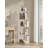 4-Tier Rotating Bookshelf, Bookcase With Bookends For Small Spaces, Corner Shelf, Steel Frame-1909449813