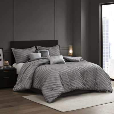 Édredon très grand 7 pièces gris