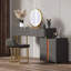 31.49" Makeup Vanity Set, Slate Top, Solid Wood Drawers, And Dimmable Led Mirror