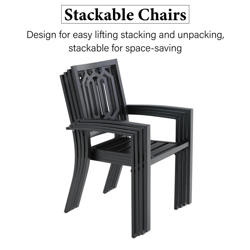 Alyah 6 - Person Patio Dining Set with Rectangular Table