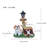 Sitting Dog Solar Lantern Planter Statue