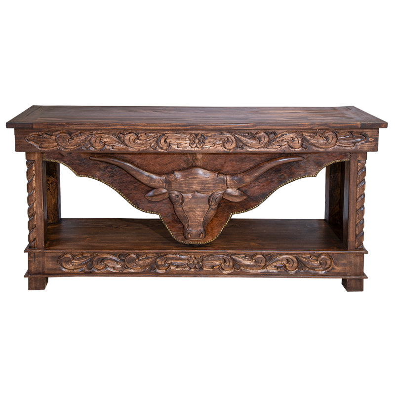 Lift-top Hand Carved Console