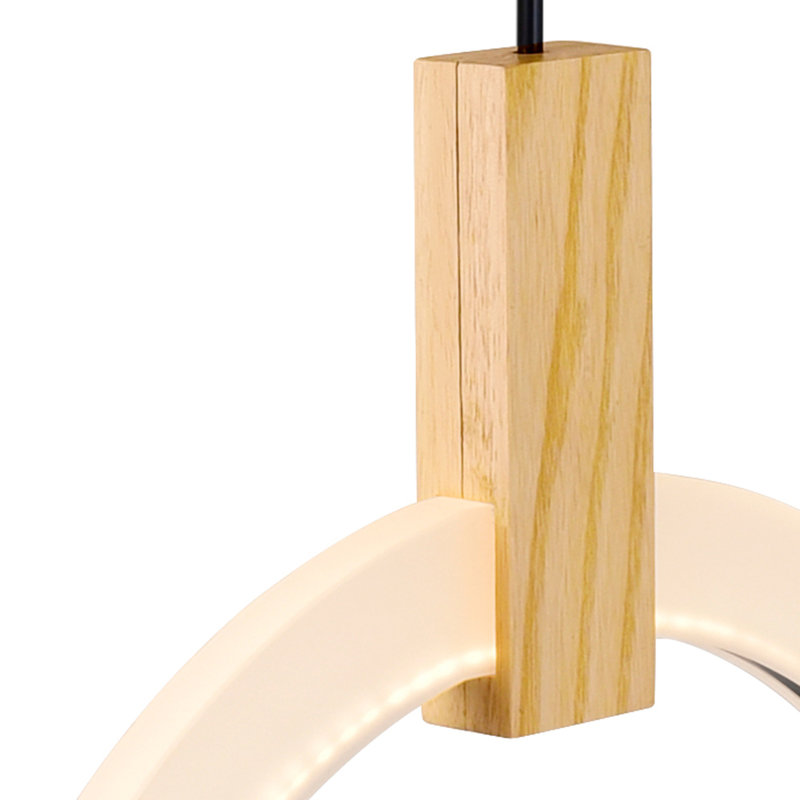 Bakari 1 - Light Natural LED Single Pendant, 20" H x 16" W x 1" D