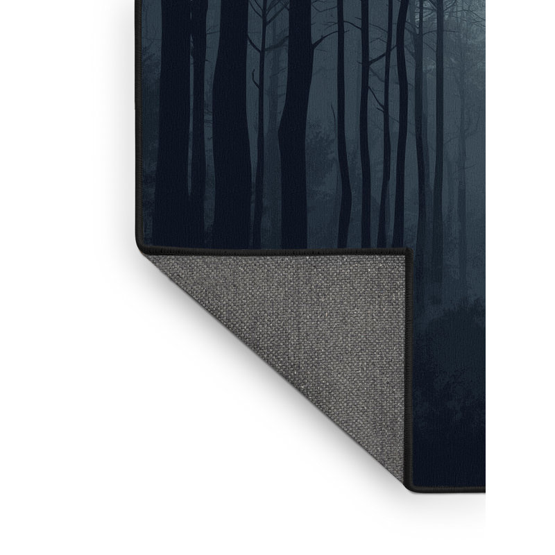 Soft Plush Espitia Halloween Modern & Contemporary Abstract Area Rug in Gray – Black Binding, 5x7