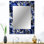Motif victorien néo-gothique bleu cobalt Lancaster - miroir mural floral