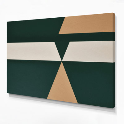 Minimalisme 53, art mural sur toile verte