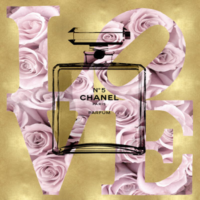 Floral Love with Perfume 1 Piece Wrapped Canvas Wall Art
