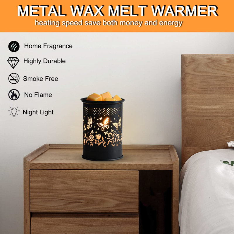 Black Butterfly Design Electric Wax Melt Warmer