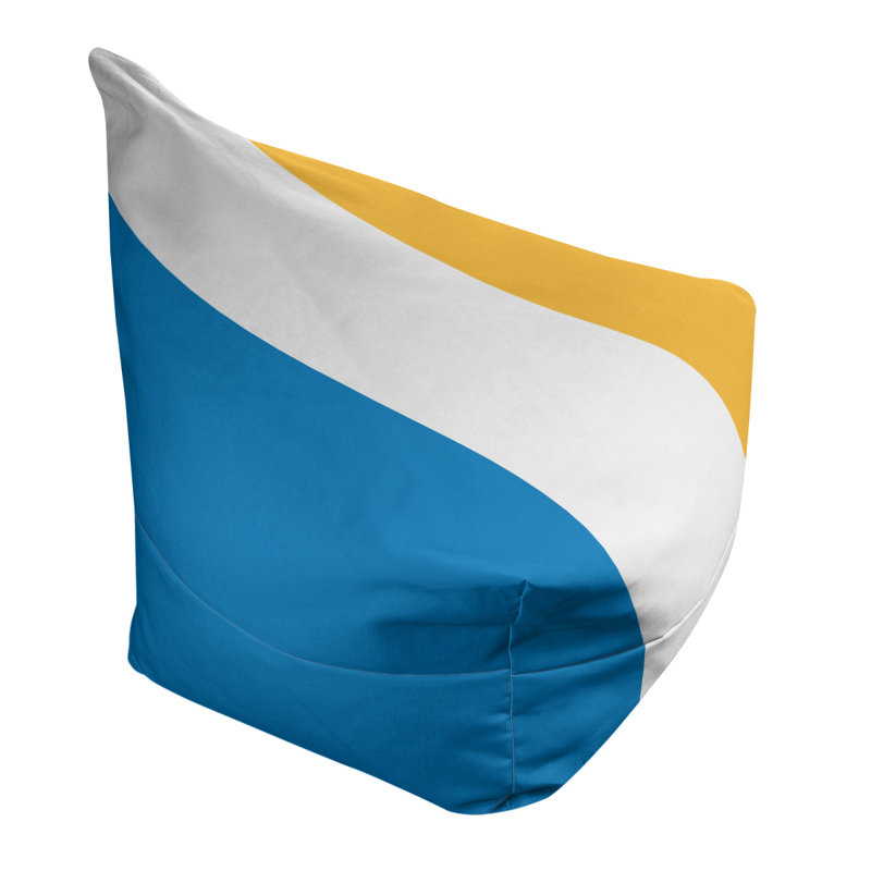 Fauteuil à billes Washington, Bleu basketball / blanc / jaune, 31 po x 38 po x 42 po