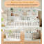 Lit pour enfant en bois de pin massif avec bibliothèque intégrée, lit simple Montessori avec rails de sécurité