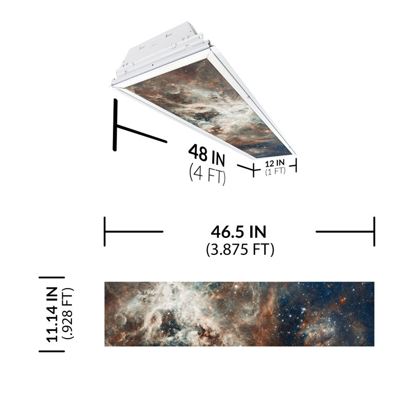 Astronomy Rectangle Fixture Component Ceiling Light