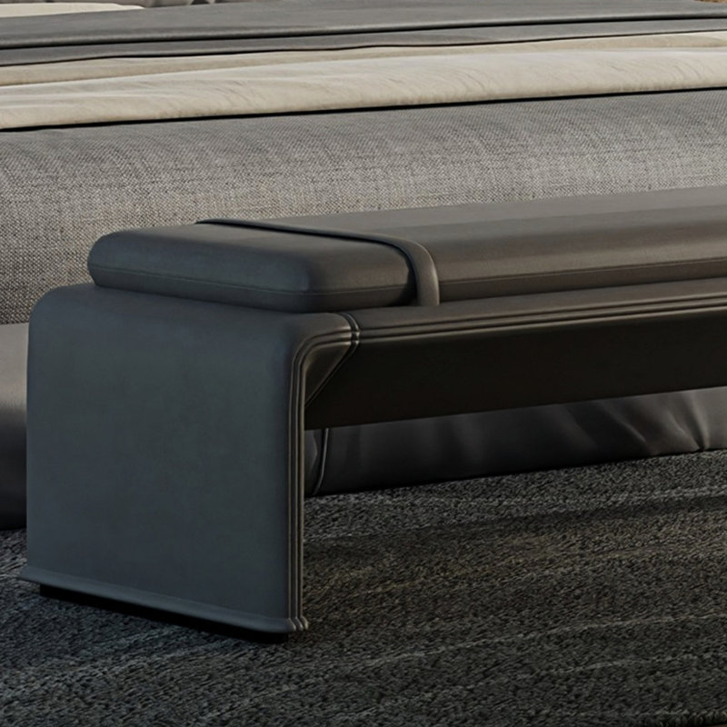 Banc de rangement Navjodh, Gris, H 16,92 po x l 47,24 po x P 19,68 po