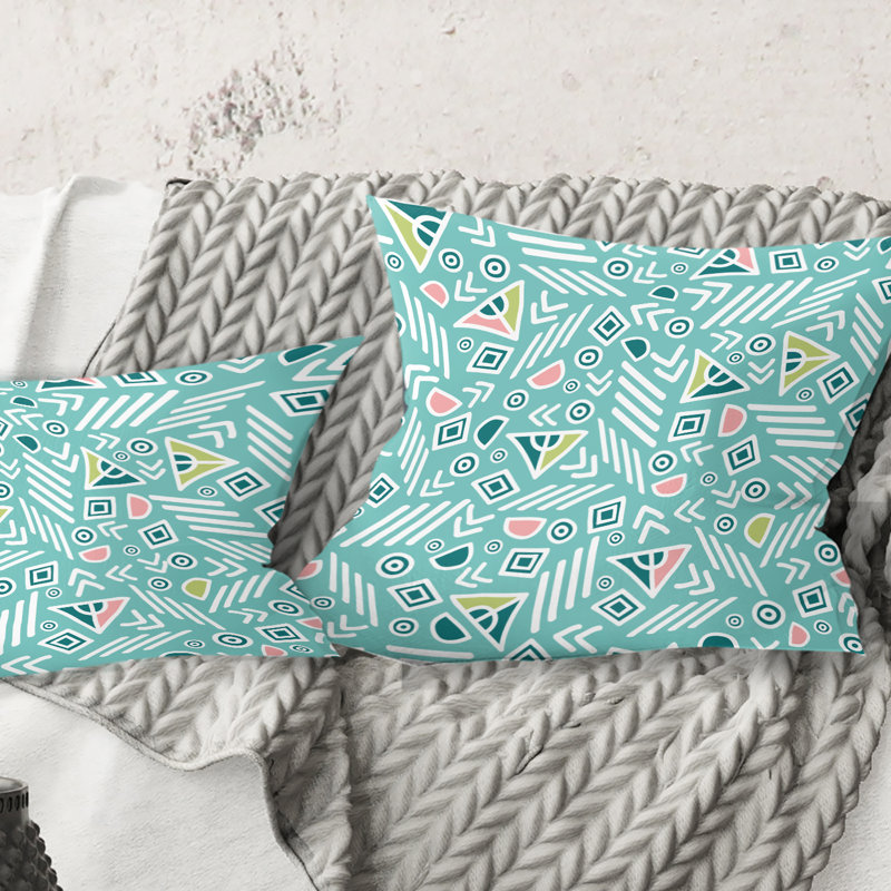 Coussin Pastel Tribal, 16 po x 1 po