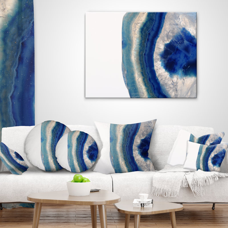  Coussin lombaire abstrait en pierre d'agate