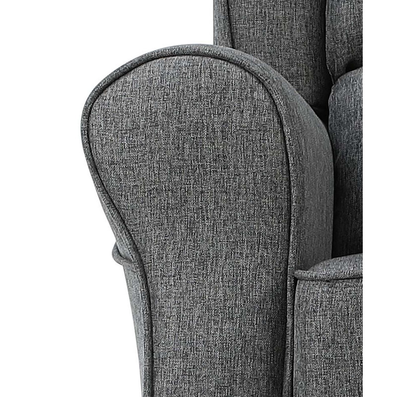 Chaise berçante Fabien en tissu gris