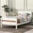 Wood Platform Standard Bed Twin Bed With Headboard And Footboard-362653030