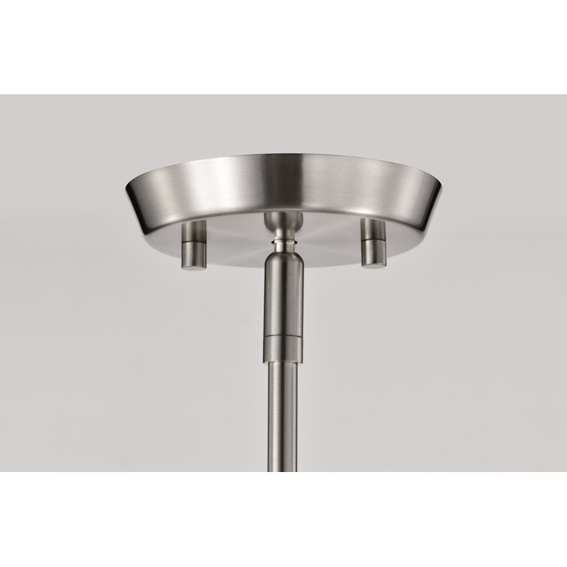 Lune - lustre - verre blanc gravé, 5 lumières, H 10,25 po x l 30 po x P 30 po, Nickel brossé