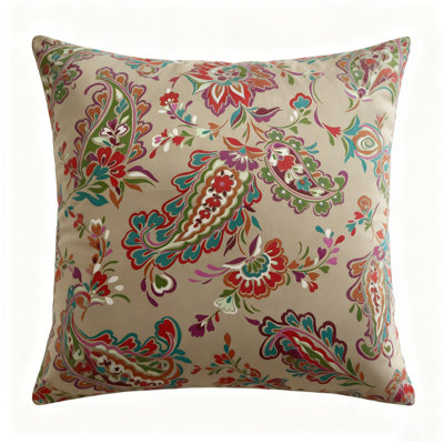 Housse de coussin floral 18 x 18 pouces - Housse de coussin fleurs colorées Vintage