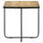 Travertine And Black Accent Table