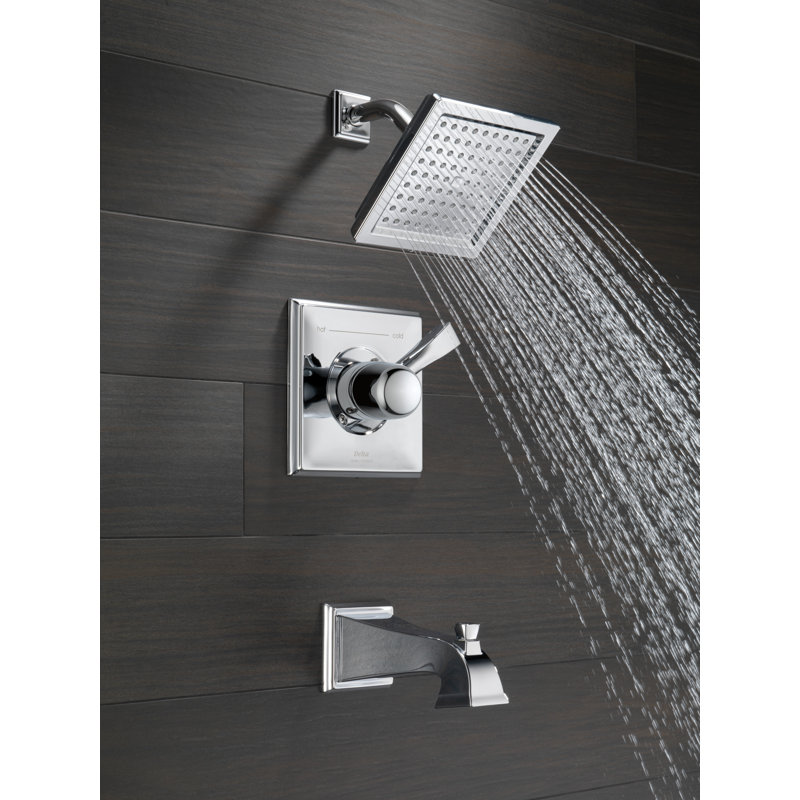Dryden Pressure-Balanced Tub and Shower Faucet with Monitor, Chrome